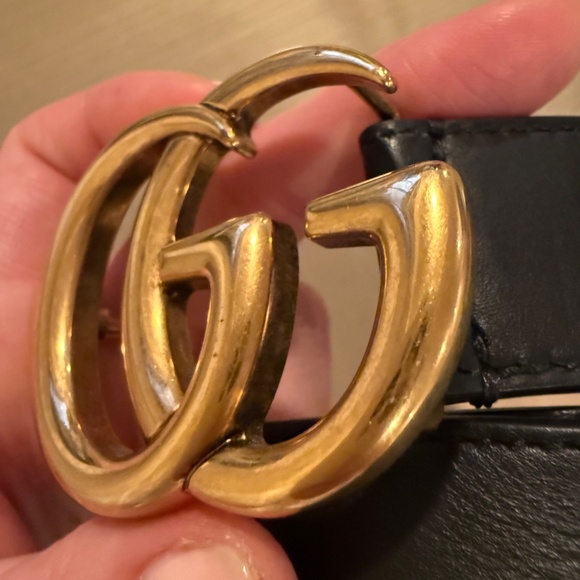 Gucci GG Marmont Wide Belt – Black Leather, Size 90 - Picture 13 of 14